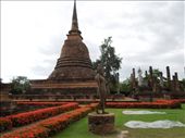 An amazing carved statue at another temple- I think it's Wat Sa Si? It was hard to keep track!: by sglass, Views[176]