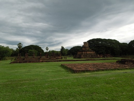 Biking around outside the park-- remains of temples and structures just litter the countryside!