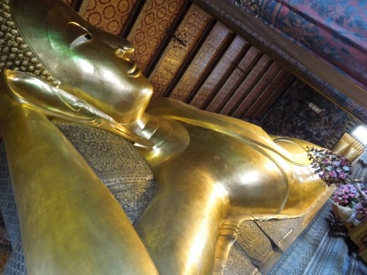 Also known as the Temple of the Reclining Buddha... because of this guy! 