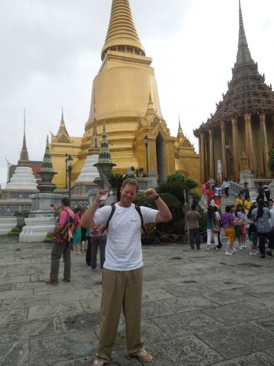 Joe gets his proper pants to tour the palace