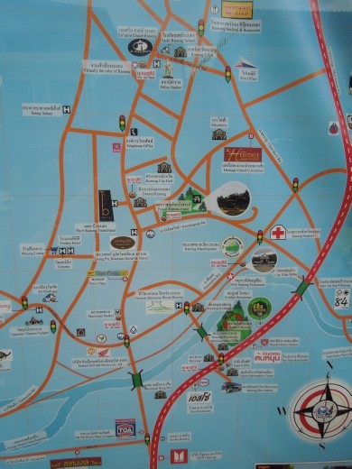 Little map we found on a sign posted in Rach Gia which I took a picture of so we wouldn't get lost (we had no other maps of this place so we didn't know where anything was!)