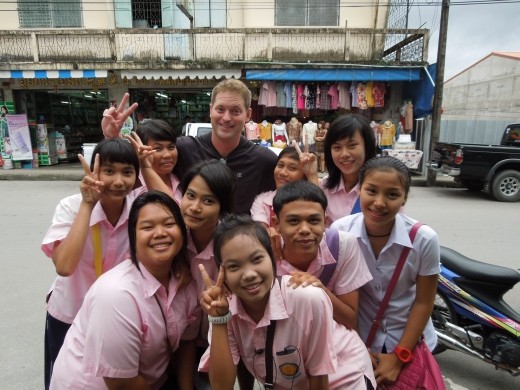 Joe with his fan club