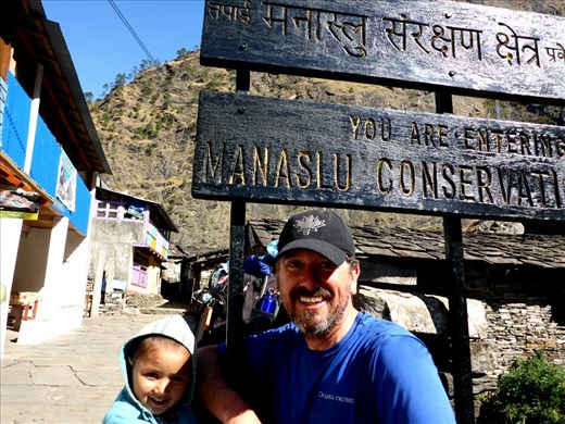 Entering Manaslu Conservation Area, Jagat
