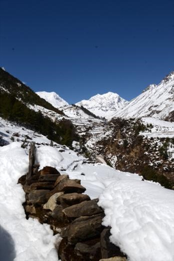Mani Wall, descending from Lho