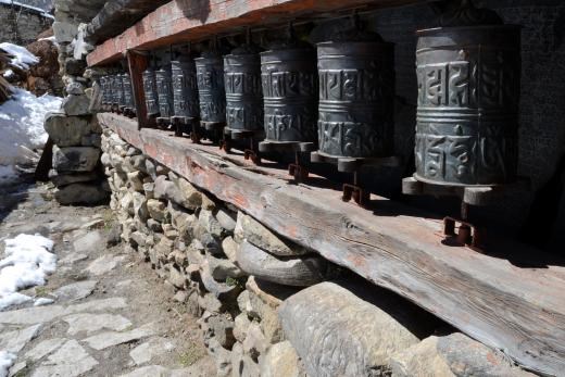 Prayer Wheels, Mani Wall at Sho