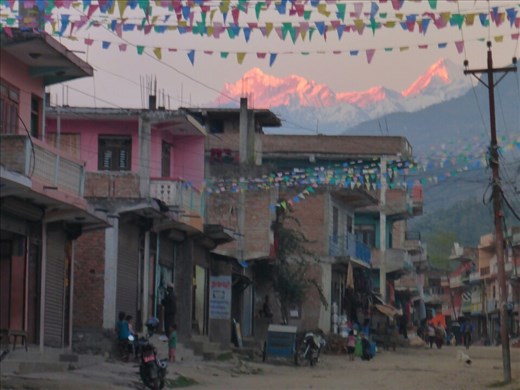 Sunset on Himal Ganesh, Arughut