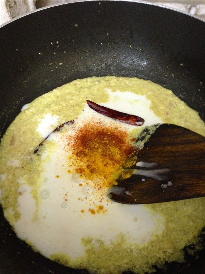 Making the Malai Curry