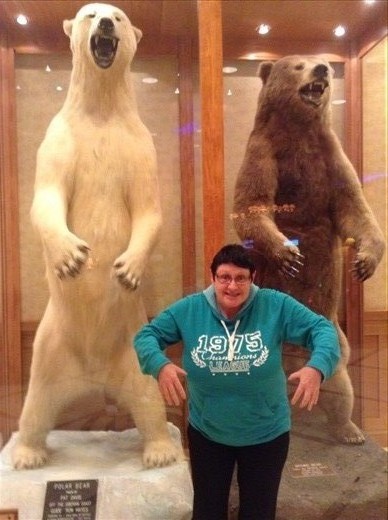 I saw a bear.....the white sucker is over 10 foot tall 