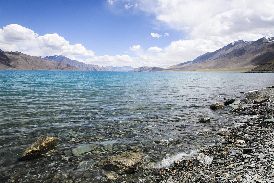 Pangong Tso, at 4,350m, mostly lies in territory claimed by China. The brackish water lake appears to cycle through stunning shades of blue and green through the day, but its recent popularity with Indian tourists owes more to its cameos in Bollywood hits such as '3 Idiots'.