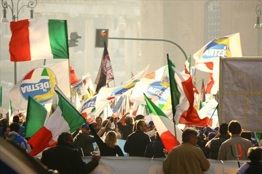 Walking through the streets of Rome one day, I stumbled upon a march of thousands of political activists for 