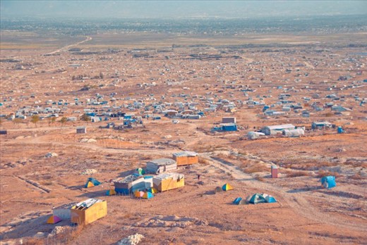 A small village during the re-building process outside of Port Au Prince.