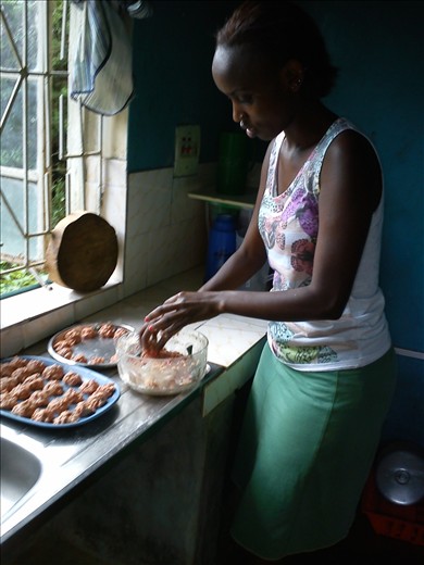 me making meatballs