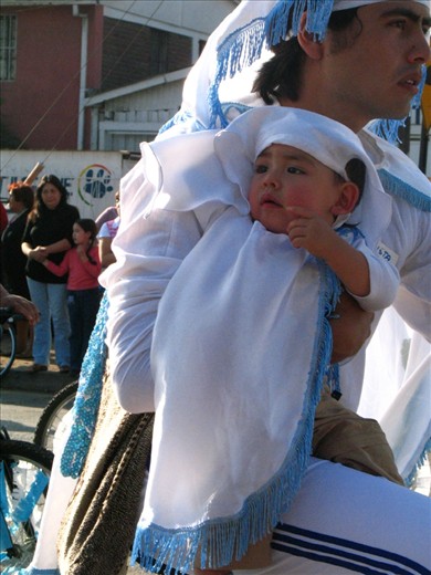 Everyone is in attendance, even the youngest in the family. 