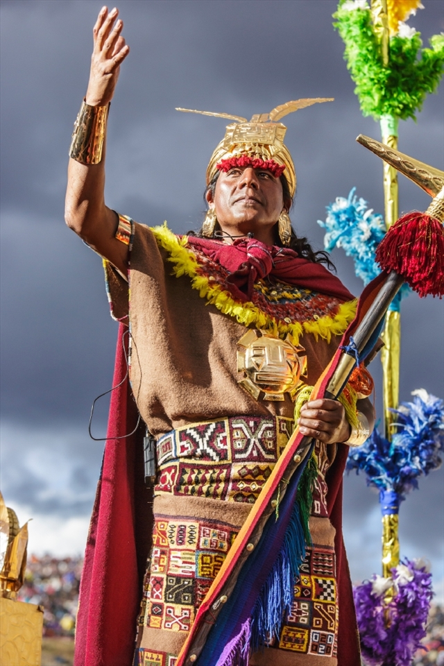 An actor portraying the Sapa Inca, Patchacutec, entreats the sun god, Inti, to return to end the long drought and for Pachamama (the Incan goddess of fertility and harvests) to allow the crops to grow anew.  With a final blessing, he leads the entire procession out of the fortress which signals the end of Inti Raymi, the second largest festival (next to Carnivale in Brazil) in all of South America.