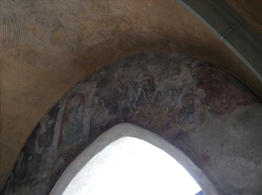 Outside of the chruch.