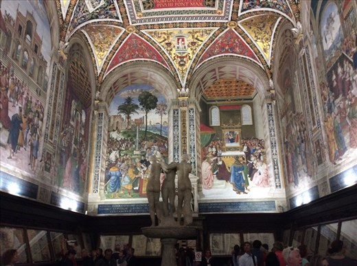 An original statue of three women or goddesses brought I believe from Rome.