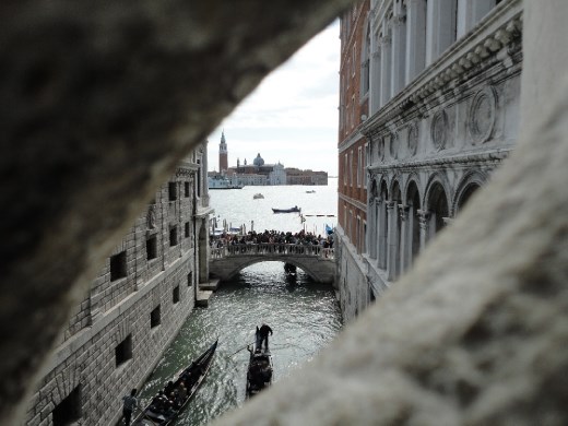 A view from the Bridge of Sighs.