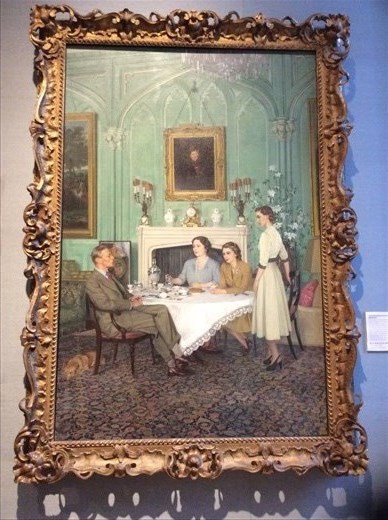 The young Princess Elizabeth with her family.