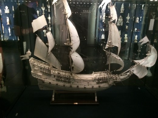 An ivory ship.