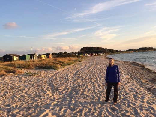 On the beach in Aeroskobing near sunset.
