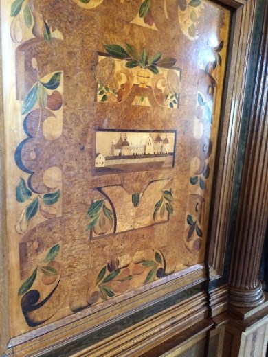 More incredibly detailed inlaid wood.