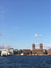 Oslo from the water. The 2 towers denote the city hall, which unfortunately we didn't have time to explore.: by shire_girl, Views[363]