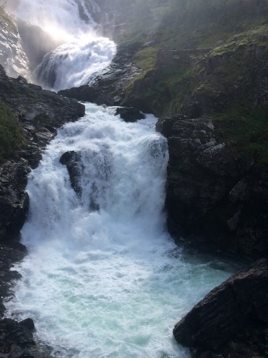 The beautiful waterfall, before the siren and full volume music.