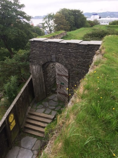 Top of the steps to the fortress.