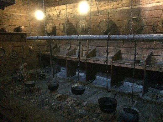 The Hanseatic kitchen, which would've had an open fire down the middle.