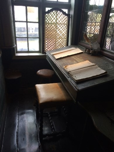 The Hanseatic clerk's desk in the unheated, and unlighted building!