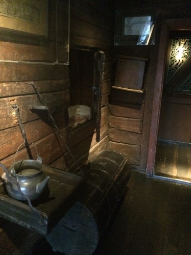 Notice the trunk, which was designed to be rolled from the harbor up to the building!