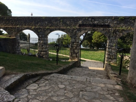 Climbing up to the Church of St. Euphemia. 