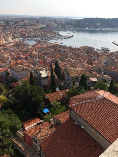Rovinj from the bell tower.