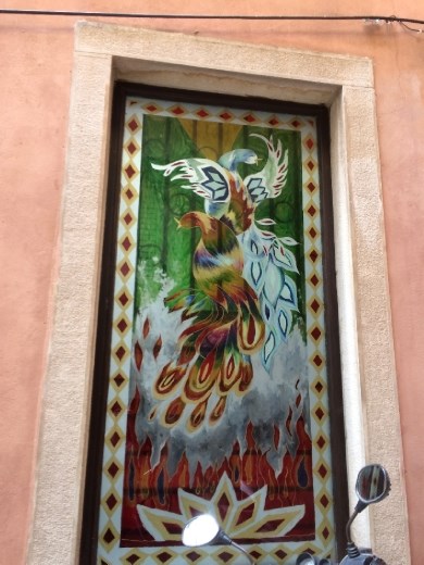 A decoration on a wall somewhere in Rovinj. 