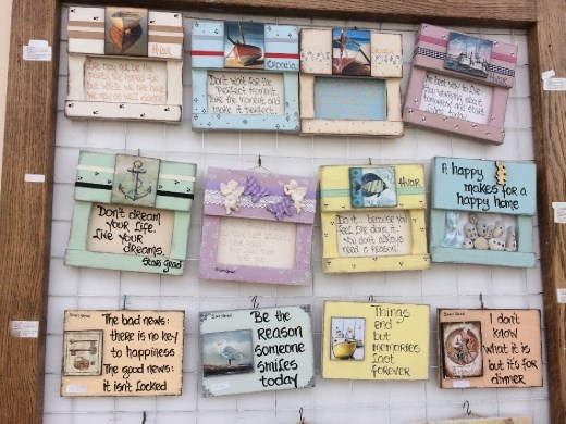 A thoughtful and humorous display outside one of the shops, which closed for the season during my lunch :(