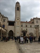 Main square in Dubrovnik with a very clever clock tower telling time in just about every manner possible.: by shire_girl, Views[218]