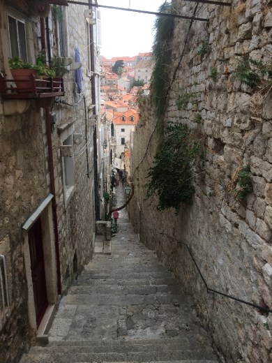 Wandering the streets of Dubrovnik.