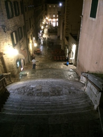 Evening in Dubrovnik after the rain.
