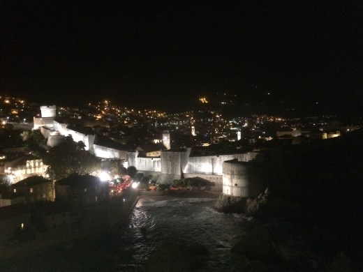 Dubrovnik at night.