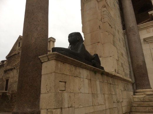 One of the sphinxes from Egypt looted by the Romans.