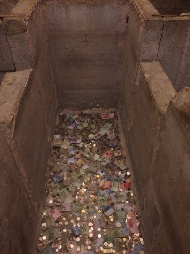 The Baptismal Font wishing well.