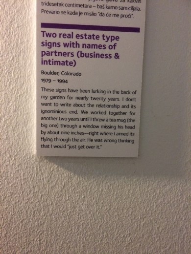 Stories from the Museum of Broken Relationships - Zagreb.