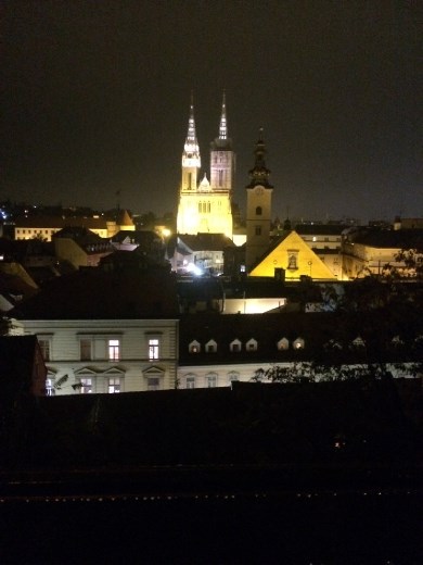 Zagreb at night.