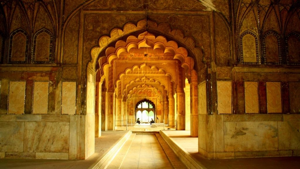 inside the Red Fort of Delhi.