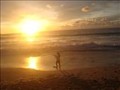 Sunset at Dream Land beach Bali with one girl object: by shoots, Views[859]