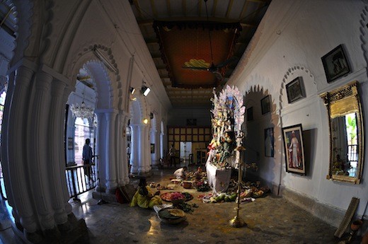 Final prep being done and blessings invoked before the start of the worship