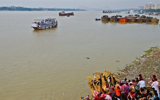 At the end of 4 days of worship and fun the Goddess returns to the heavens 