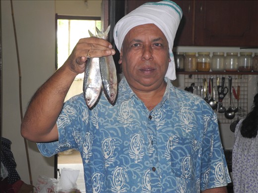 George Tomas with two Mackerels