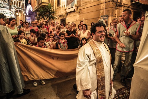 Palermo,mystical streets , Festa Dell' Assunta, Maria going to sky