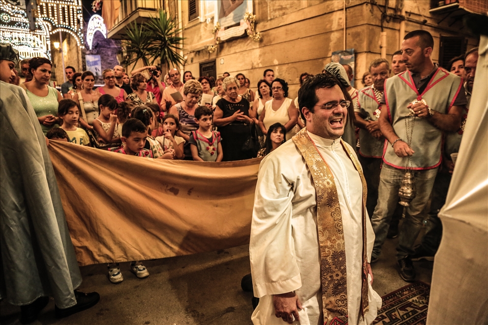 Palermo,mystical streets , Festa Dell' Assunta, Maria going to sky